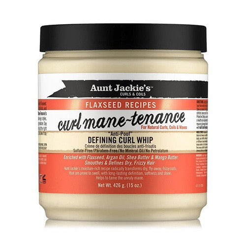 Aunt Jackies Flaxseed Recipes Hair Curl Mane Tenance, Defining Curl Whip, 15 Oz